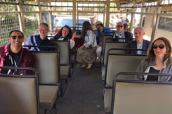Guests on safari at Lion Park