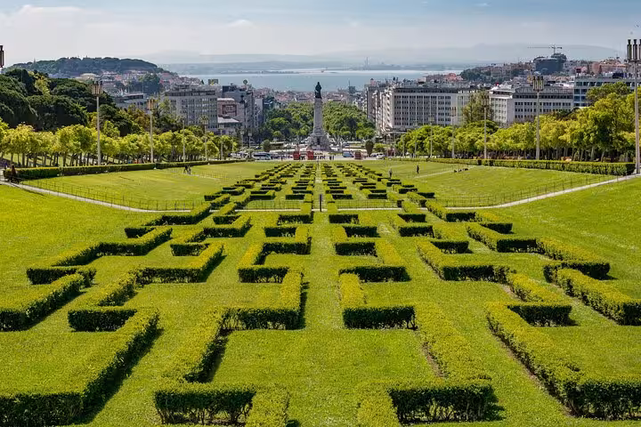 Stroll through Lisbon's Eduardo VII Park with stunning city views on your Galicia Portugal and Andalucia tour.