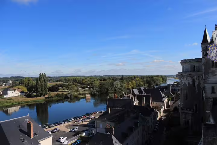 Scenic Loire River view from a château terrace, part of a Loire Valley wine tasting tour with castle visits