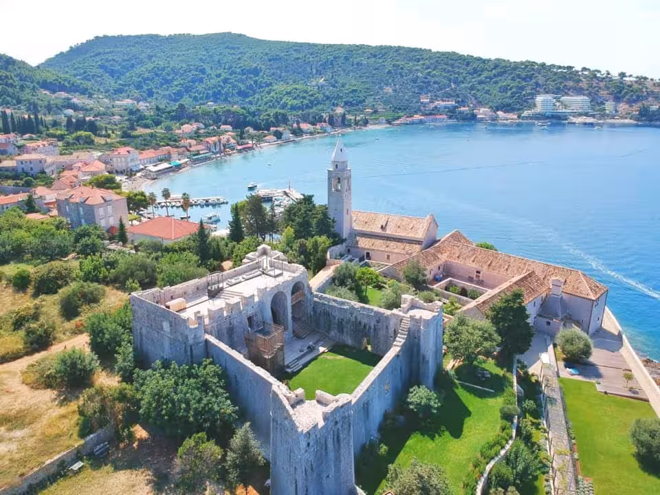 Lokrum Island monastery and fort near Dubrovnik, featured on Game of Thrones and history combo walking tour