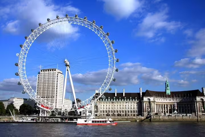 London Eye on the South Bank by the Thames, highlight of a full-day London sightseeing tour with a local guide
