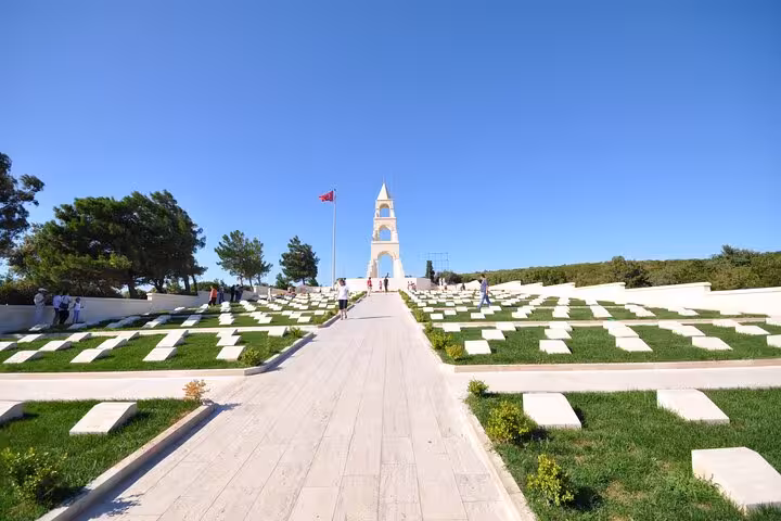 Lone Pine Cemetery and memorial tower at Gallipoli, key WWI site on full-day tour from Istanbul with lunch