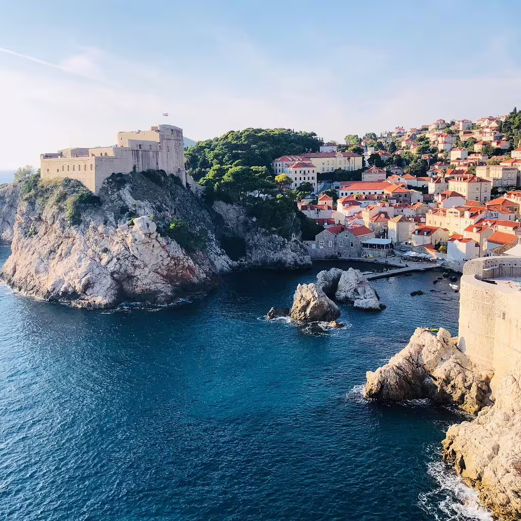Lovrijenac Fortress above Adriatic coast in Dubrovnik, iconic Game of Thrones walking tour filming site