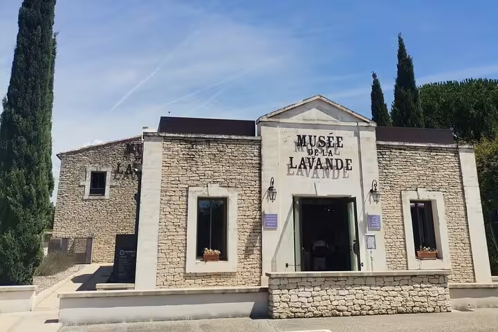Facade of Musée de la Lavande in the Luberon, a Provence stop on a wine and charm tasting tour