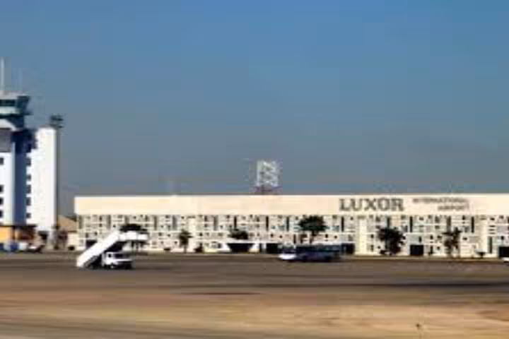 Exterior view of Luxor International Airport terminal, meet-and-greet private transfer to or from Luxor Airport