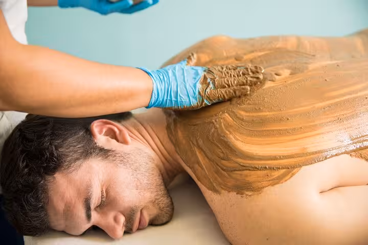 Luxor hammam spa massage with full-body clay mask treatment during 2-hour relaxation session