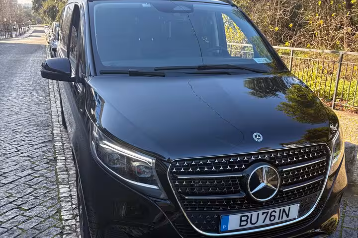 Luxury Mercedes van for premium transportation service, private airport transfer and chauffeur booking option