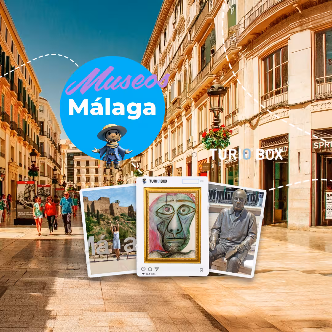 Museos Málaga street scene promo for Casa Natal and Museo Picasso tour, featuring Old Town and art highlights