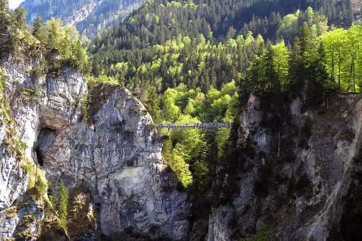 Marienbrücke bridge over the Pöllat Gorge near Neuschwanstein, scenic stop on Munich day tour