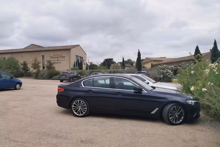 Executive sedan for Marseille cruise terminal to Marseille airport transfer, comfortable private door-to-door ride