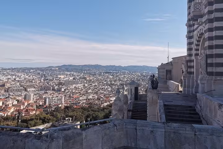 Panoramic Marseille view from Notre-Dame de la Garde on full-day Aix en Provence, Cassis and Marseille tour