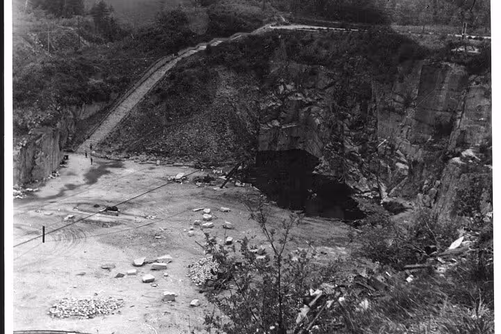 Historic quarry at Mauthausen Memorial near Vienna, key stop on a private day trip and guided tour
