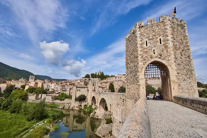 Explore a stunning medieval stone bridge and tower in charming Besalú during our all-inclusive private tour.