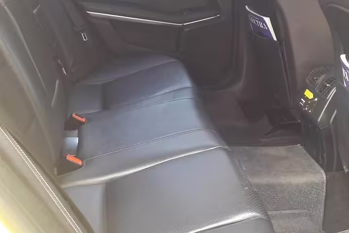 Comfortable minivan rear seats for Meteora and Thermopylae full-day guided tour from Athens with dinner included