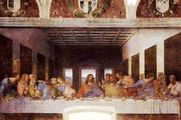 Discover Leonardo da Vinci's iconic Last Supper mural, a highlight of our private full-day Milan cultural tour.