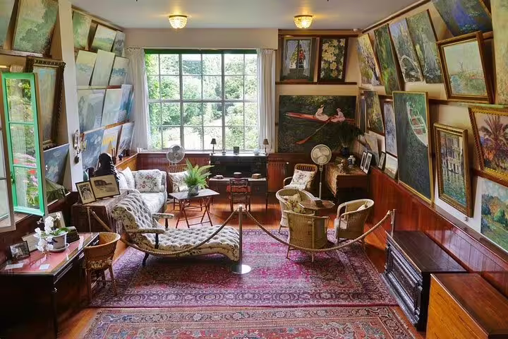 Inside Claude Monet’s studio at Giverny, a highlight of the private guided tour with Paris hotel pickup