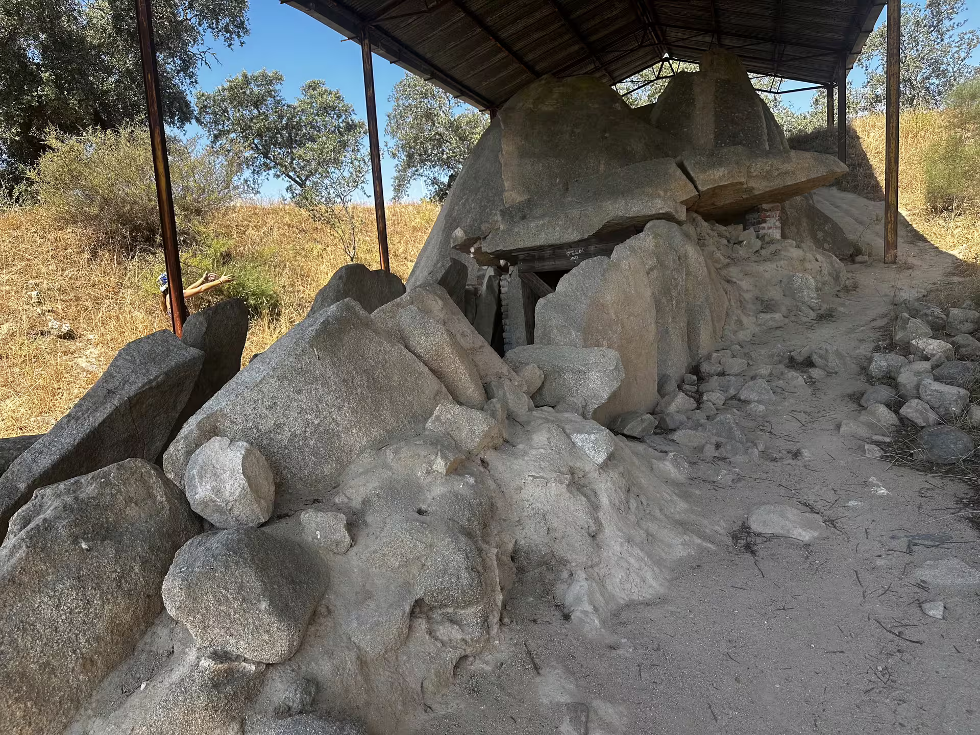 Explore ancient megalithic structures under a rustic shelter on the Montemor-o-Novo or Évora one-day tour.