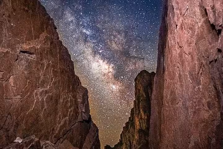 Milky Way above Sinai canyon on Mount Sinai and St Catherine’s Monastery overnight trip from Sharm El Sheikh