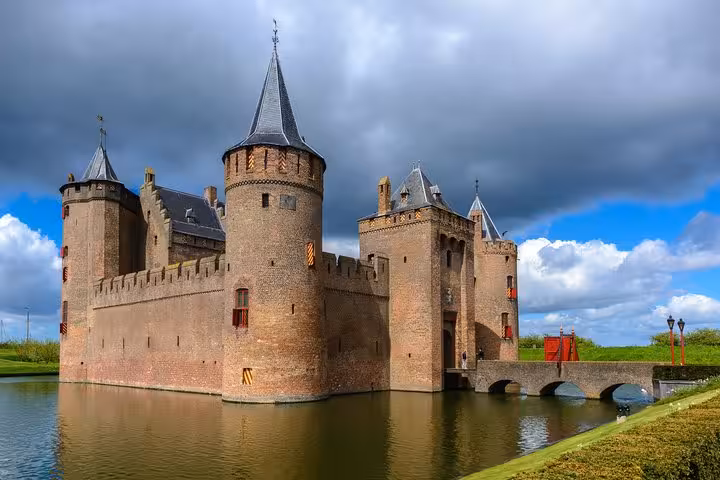 Muiderslot Castle near Amsterdam, medieval fortress with moat on Northern Highlights Tour day trip