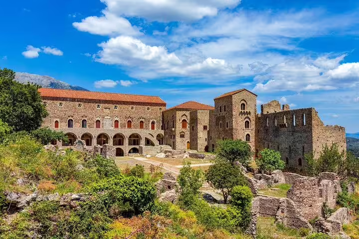 Mystras Byzantine monastery and castle ruins near Sparta, highlight of 2-day Peloponnese tour Greece