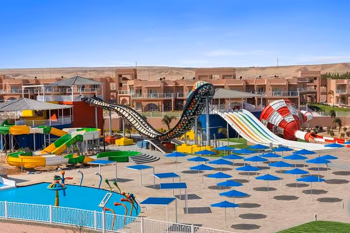 Neverland Aqua Park Hurghada water slides and pools with sunbeds, lunch included and hotel transfers