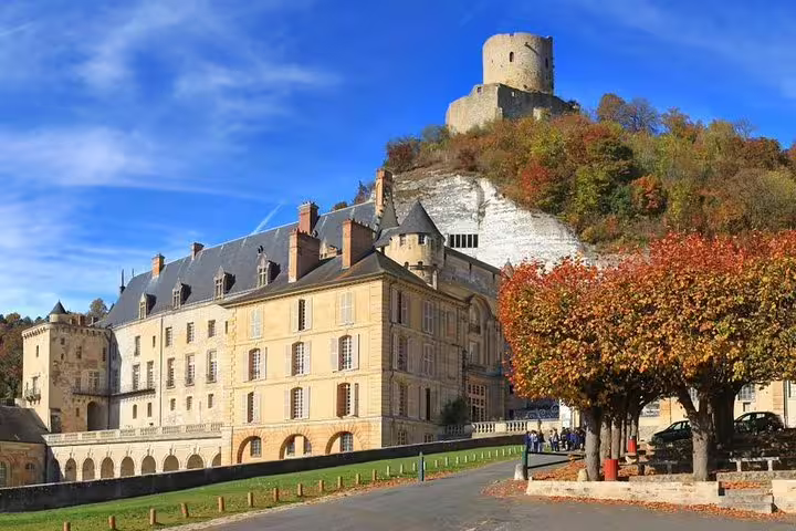 Scenic Normandy château stop on Giverny and Versailles full-day private guided tour with hotel pickup from Paris