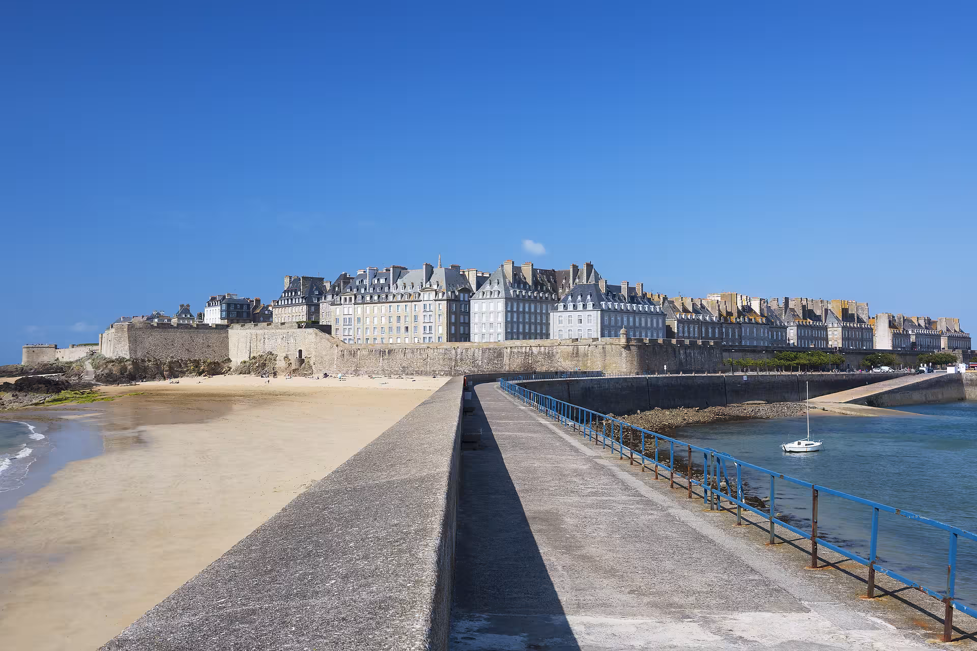 Normandy D-Day VIP private luxury van tour featuring Landing Beaches map, Pointe du Hoc aerial and soldier statue