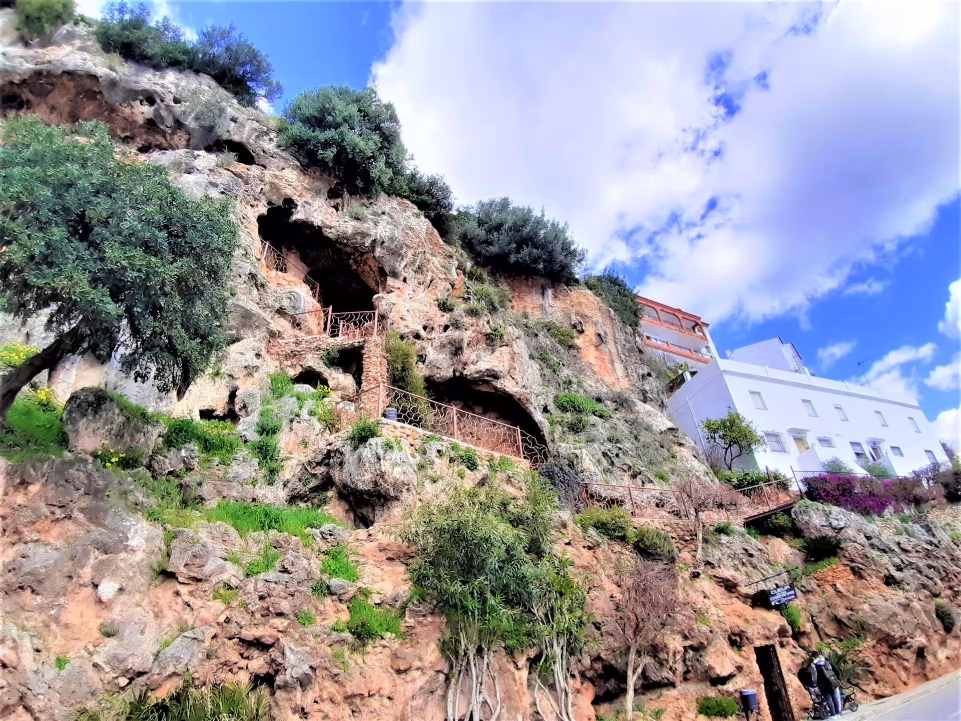Ojen cave houses and rocky cliff viewpoint on a private tour from Costa del Sol, Andalusia Spain