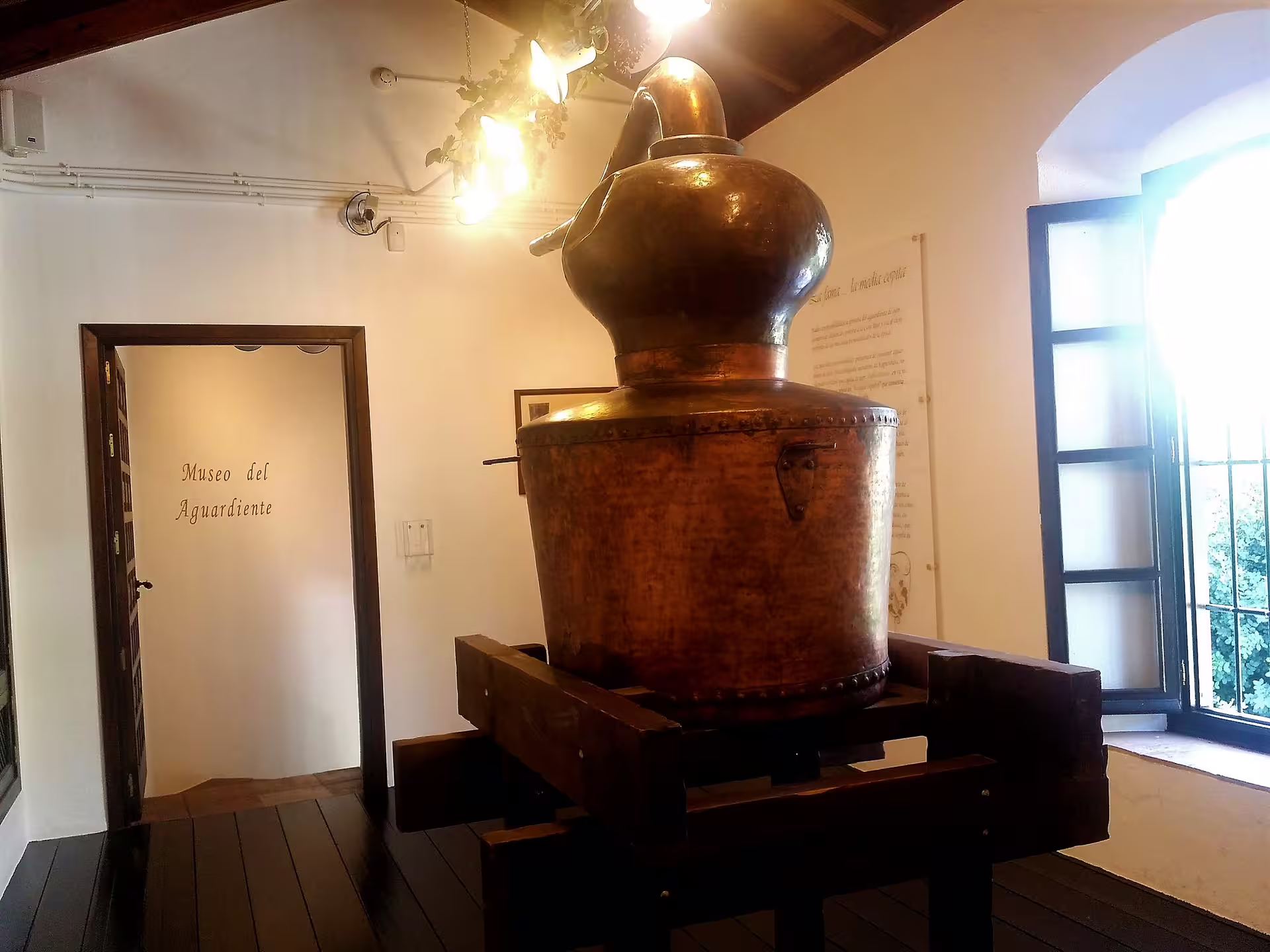 Copper still at Museo del Aguardiente in Ojen, cultural visit on private tour from Costa del Sol Spain