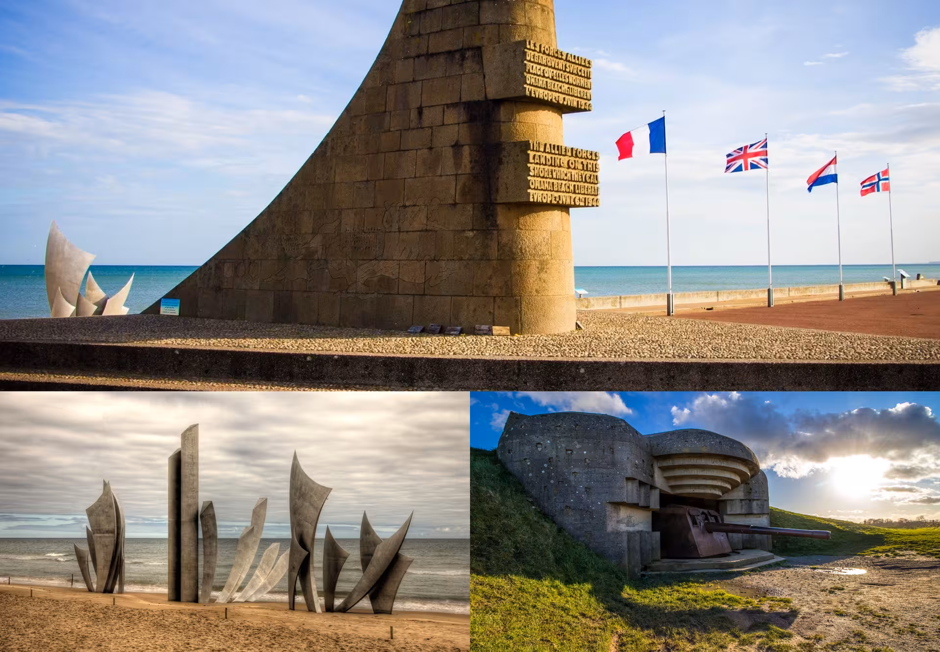 Normandy D-Day highlights: Omaha Beach memorial, Les Braves sculpture and Pointe du Hoc bunker on day trip