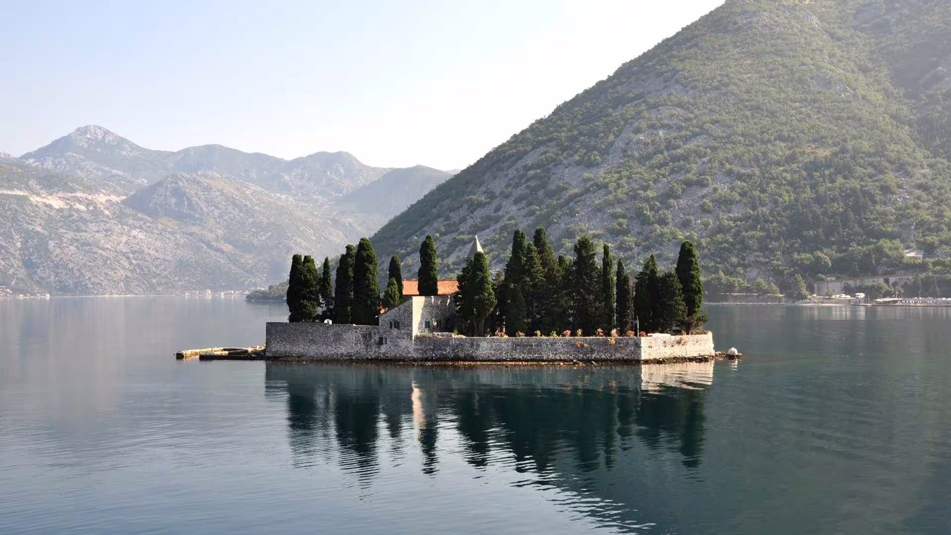 Our Lady of the Rocks island church on Bay of Kotor, a highlight of a private Montenegro tour