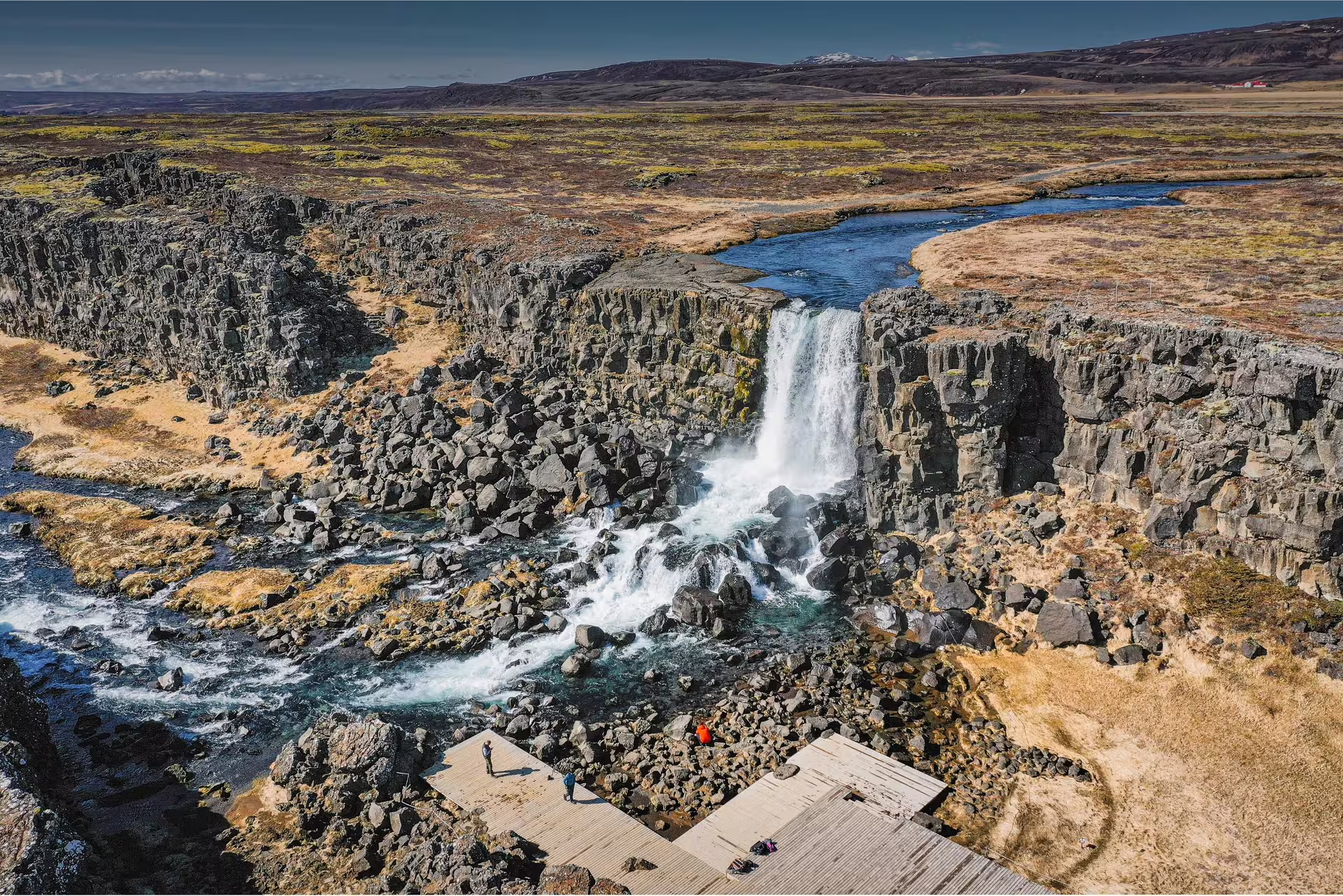 Öxarárfoss waterfall in Thingvellir National Park