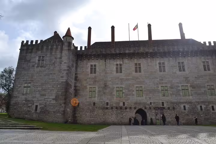 Impressive Palace of the Dukes of Braganza in Guimarães, featured on a half-day private tour from Porto.