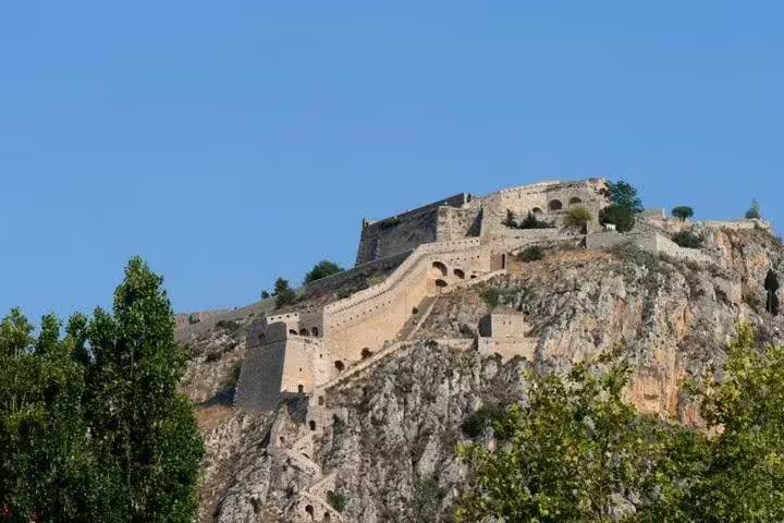 Palamidi Fortress above Nafplion, scenic stop on 2-day private Delphi Thermopylae Mycenae Olympia tour
