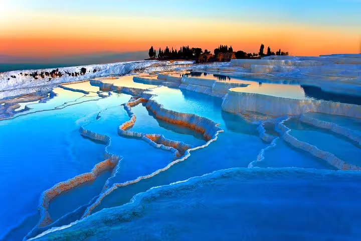 Pamukkale Travertines sunset 