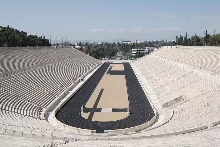 Panathenaic Stadium in Athens viewed from the stands, a stop on small-group Acropolis sightseeing tour