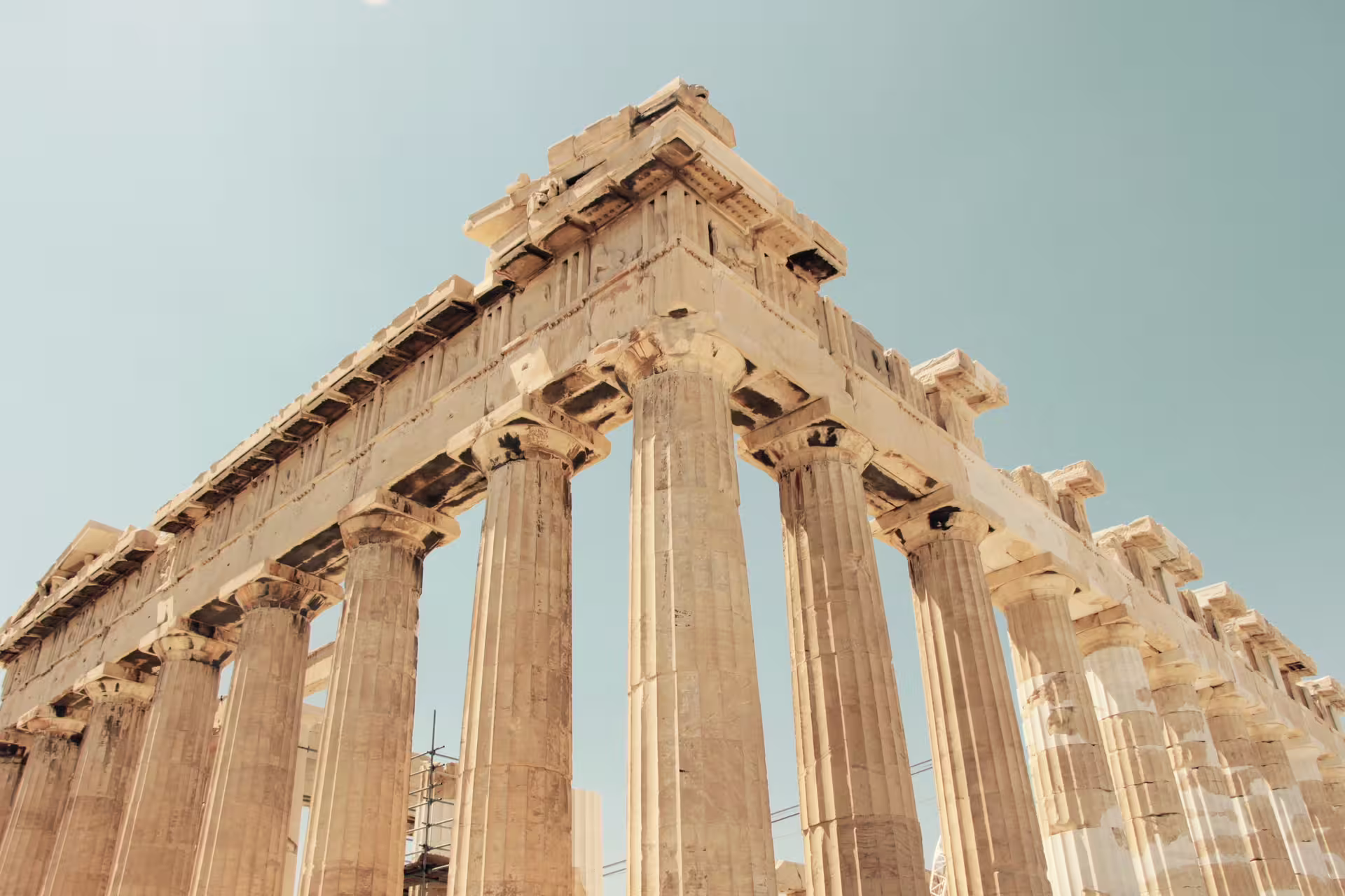 Parthenon Doric columns on the Acropolis, Athens, a highlight of a classical full-day private tour in Greece