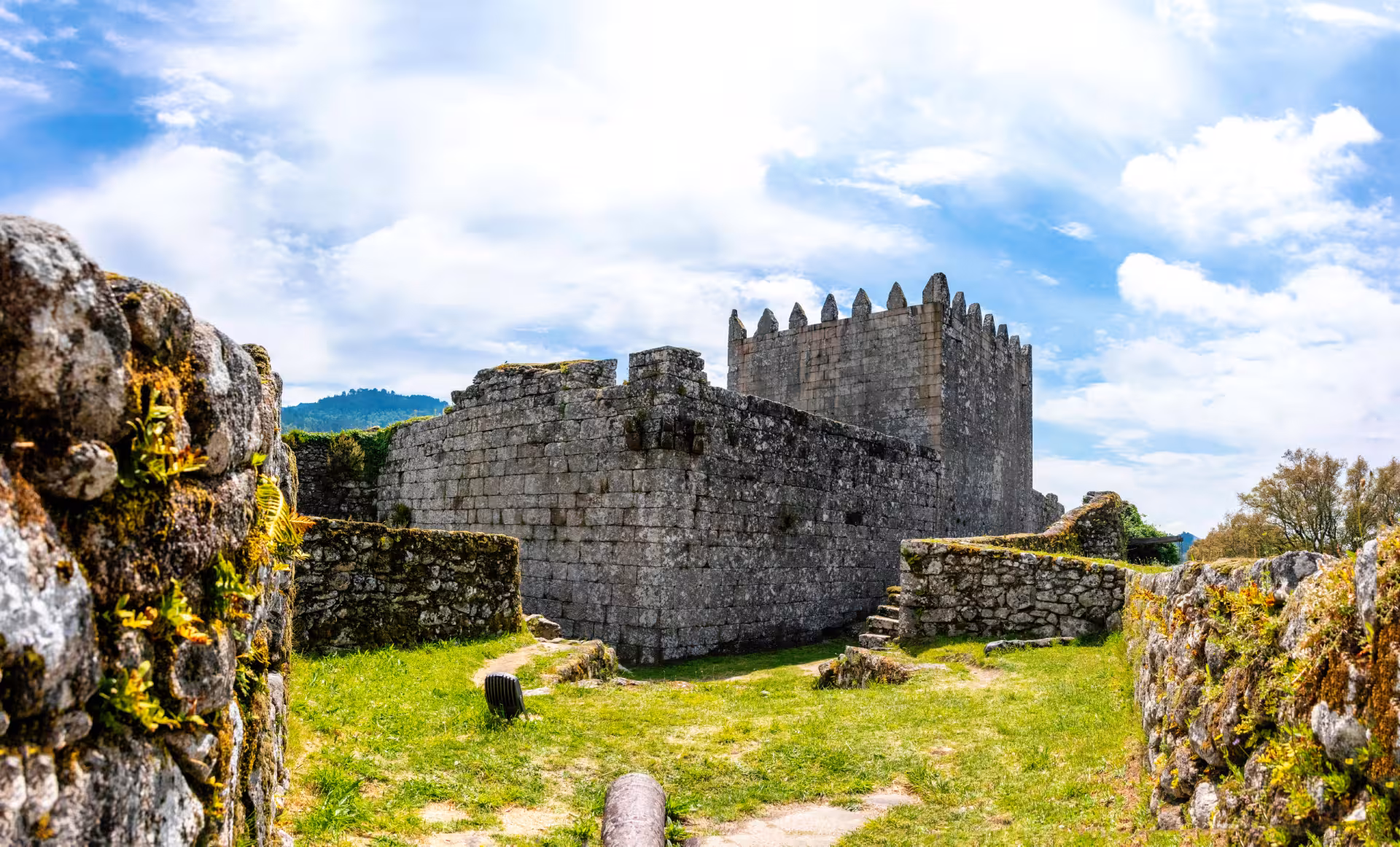 Discover historic stone fortifications under a bright sky in Peneda Geres National Park's private tour.