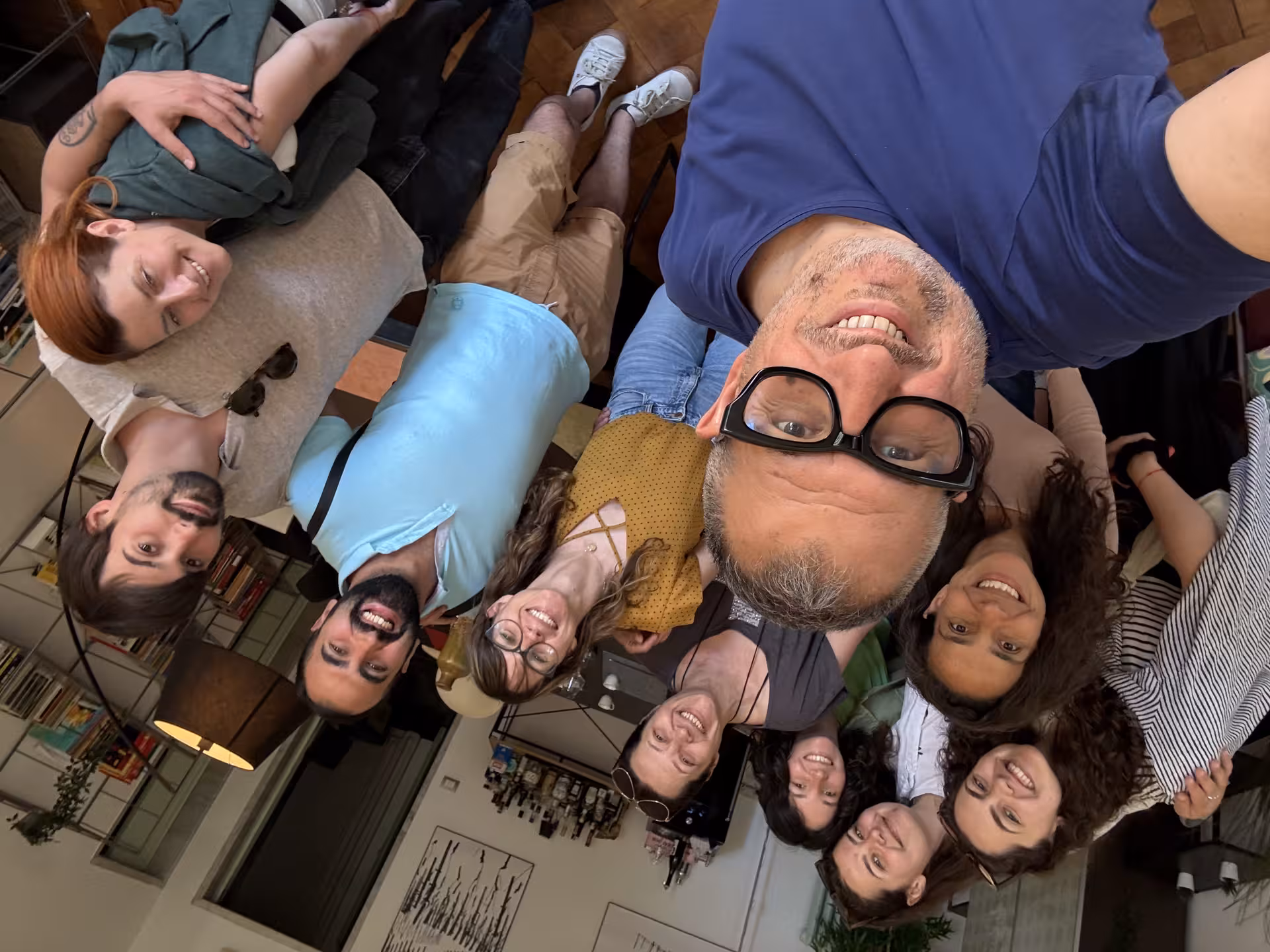 Group of happy participants take a selfie during their Pesto experience tour near Portofino.