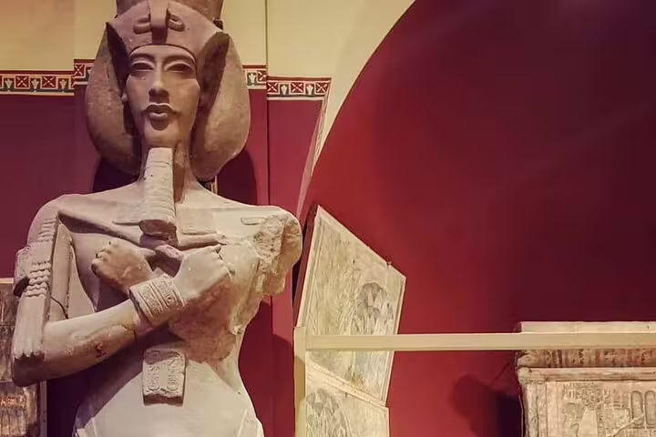 Pharaoh statue display in Egyptian Museum Cairo, highlight of a 4-hour private guided tour