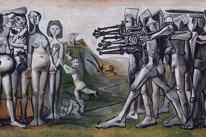 Picasso Museum Paris private guided tour featuring Picasso’s “Massacre in Korea” painting in galleries