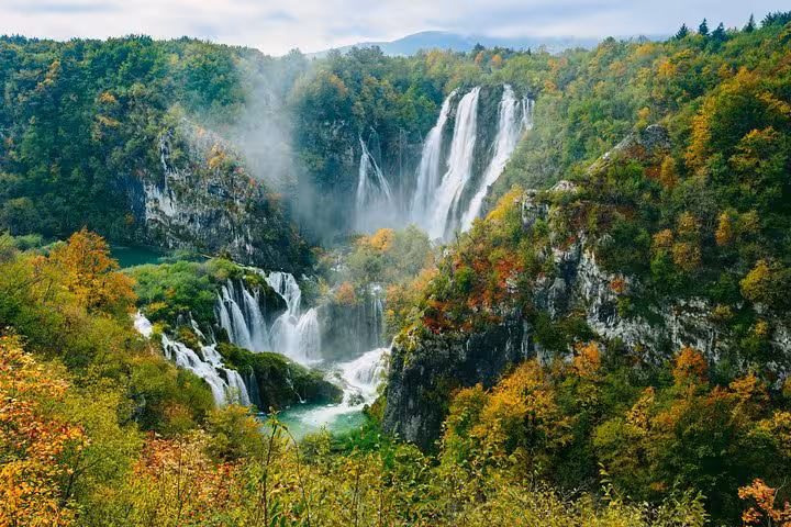 Plitvice Lakes National Park waterfalls and turquoise pools on an 8-day private Croatia tour