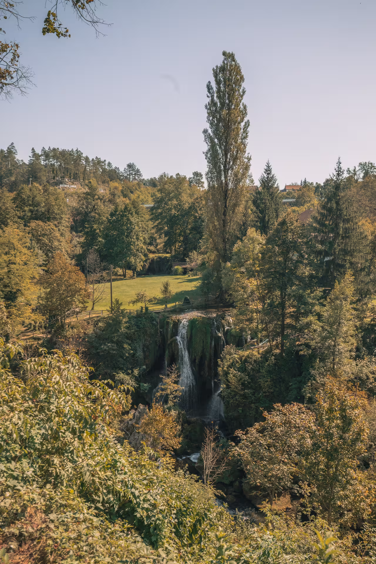 Secluded waterfall and green valley near Plitvice Lakes, Croatia, hidden gems excursion from Zagreb
