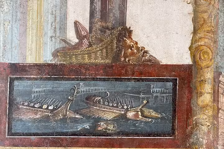 Discover detailed Pompeii frescoes depicting naval scenes, highlighting the artistic heritage of this ancient city.