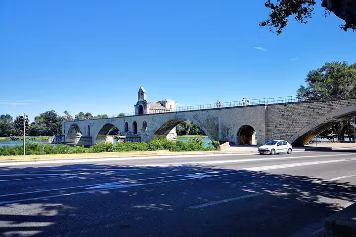 Pont Saint-Bénézet bridge over the Rhône in Avignon, scenic stop on full-day shore excursion from Marseille