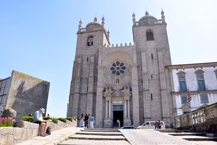 Explore Porto Cathedral's stunning architecture on a private tour from Lisbon, capturing the essence of Portugal's heritage.
