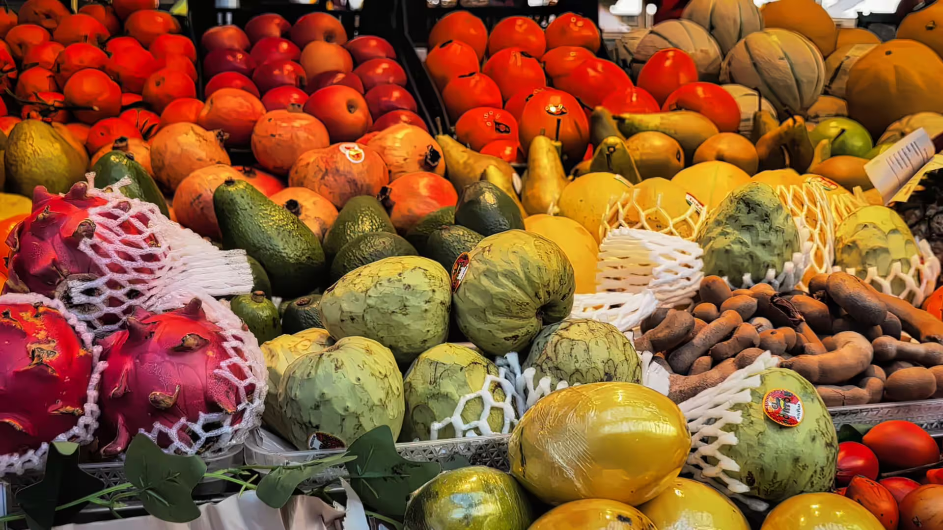 Colorful display of fruits at Bolhão's Market, a stop on Cooltour Oporto's Porto Food Tour