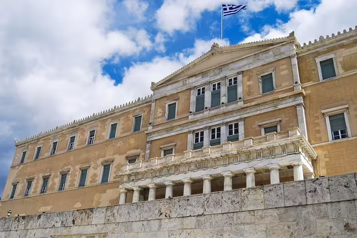 Hellenic Parliament building at Syntagma Square, Athens highlight on private transfer from Porto Heli Amanzoe