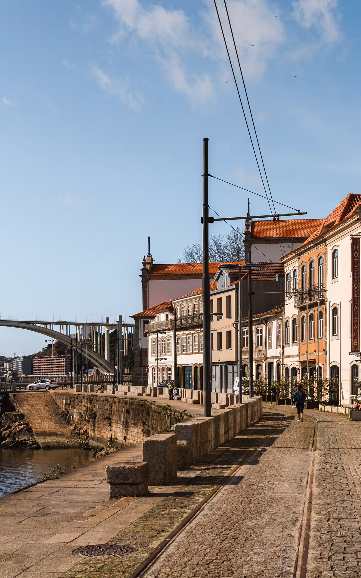 Old stone quay near Porto’s west end.
