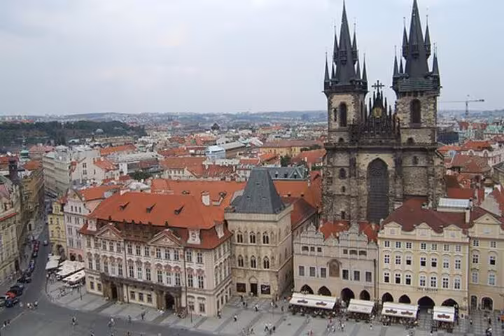 Old Town Square Prague with Church of Our Lady before Tyn, key sight on Vienna to Prague small-group day trip
